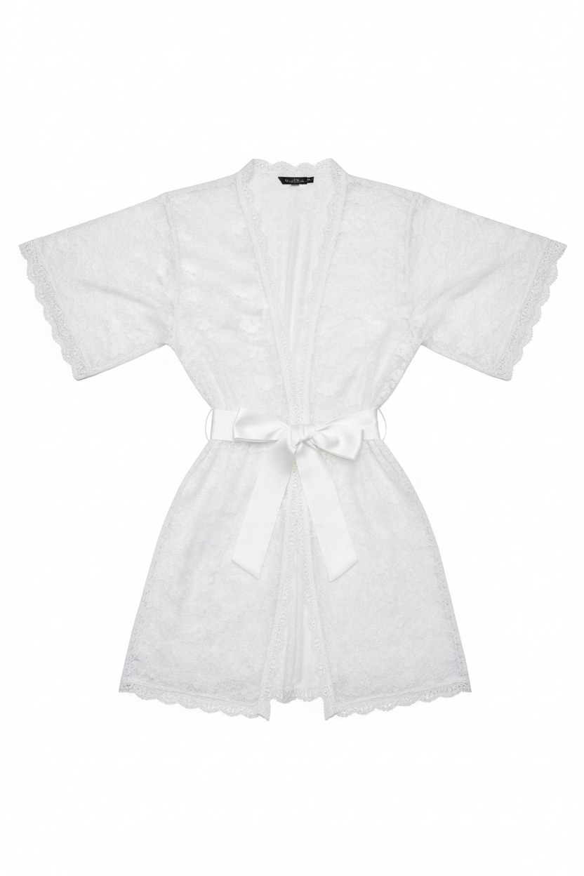 White Babydoll Lingerie for Women - Elegant Nightwear Set (Size L)