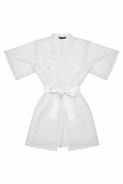 White Babydoll Lingerie for Women - Elegant Nightwear Set (Size L)