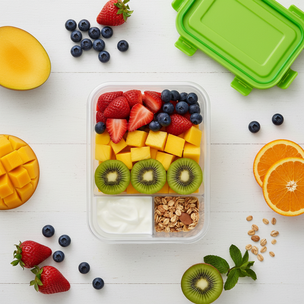 Premium 1400ml Clear Food Storage Container with Airtight Lid