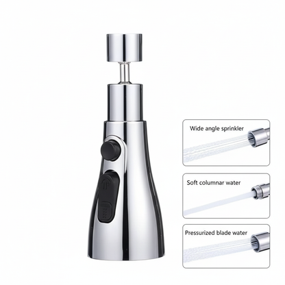 3-Mode Kitchen Sink Faucet - 360° Swivel Tap for Easy Dish Washing & Cleaning