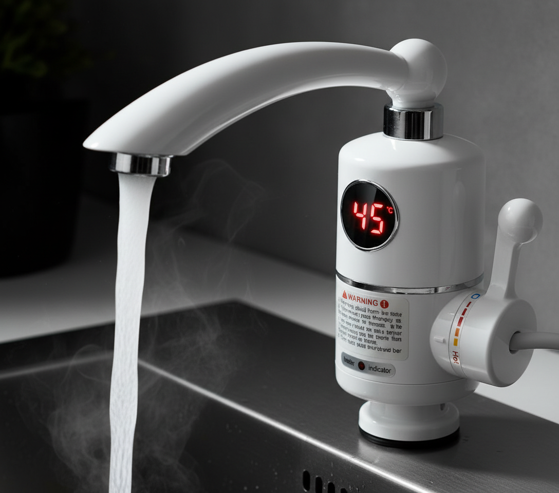Never Wait for Hot Water Again - Instant Electric Heating Faucet with Digital Display