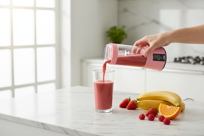 Portable USB Rechargeable Juicer Blender - 6 Blade Electric Protein Shaker for Fresh Smoothies On-the-Go