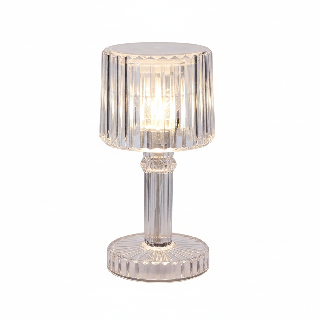 LED Crystal-Effect Table Lamps - Set of 6 Ambient Lighting Decor