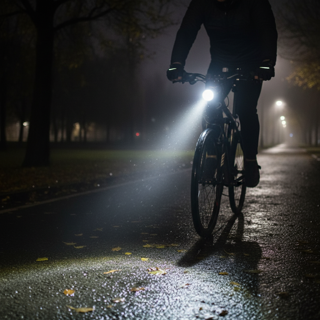 Power Beam LED Bicycle Headlight - Ultra Bright Bike Front Light for Night Riding Safety