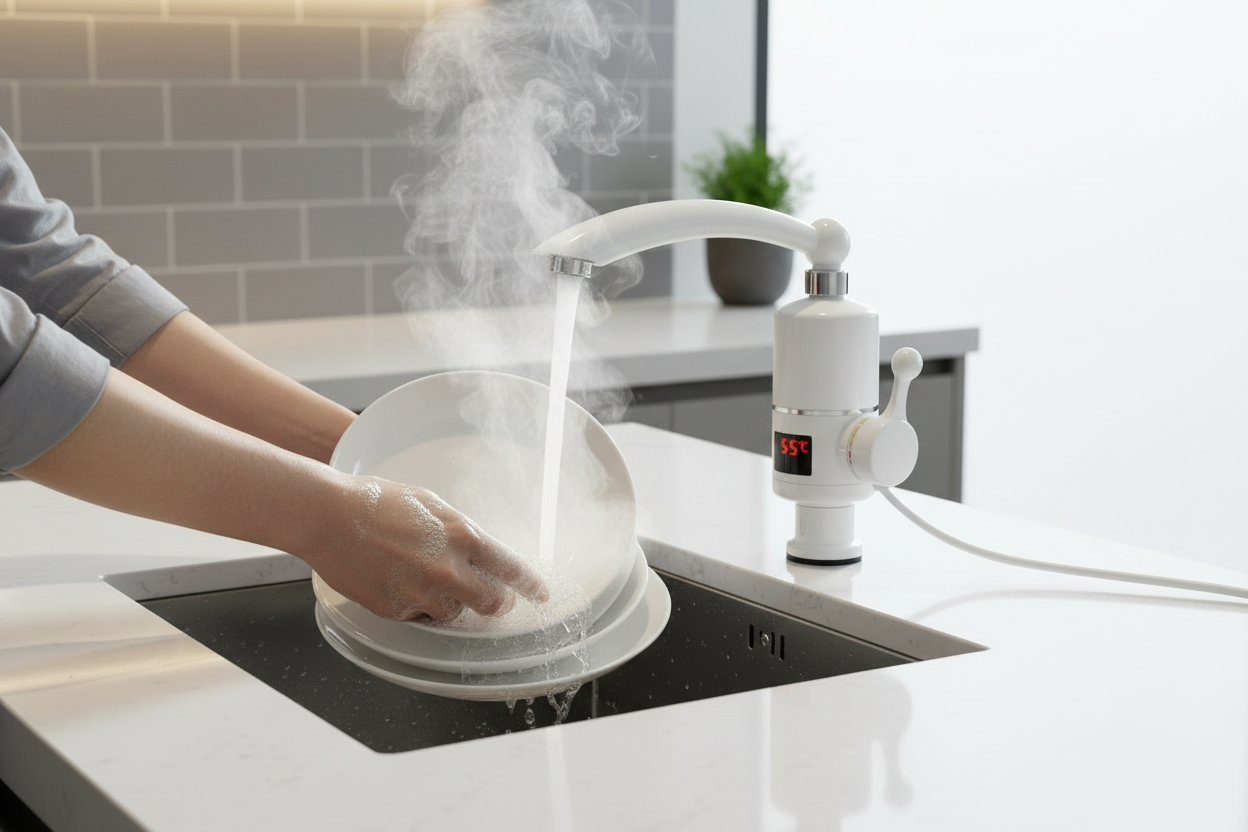 Never Wait for Hot Water Again - Instant Electric Heating Faucet with Digital Display