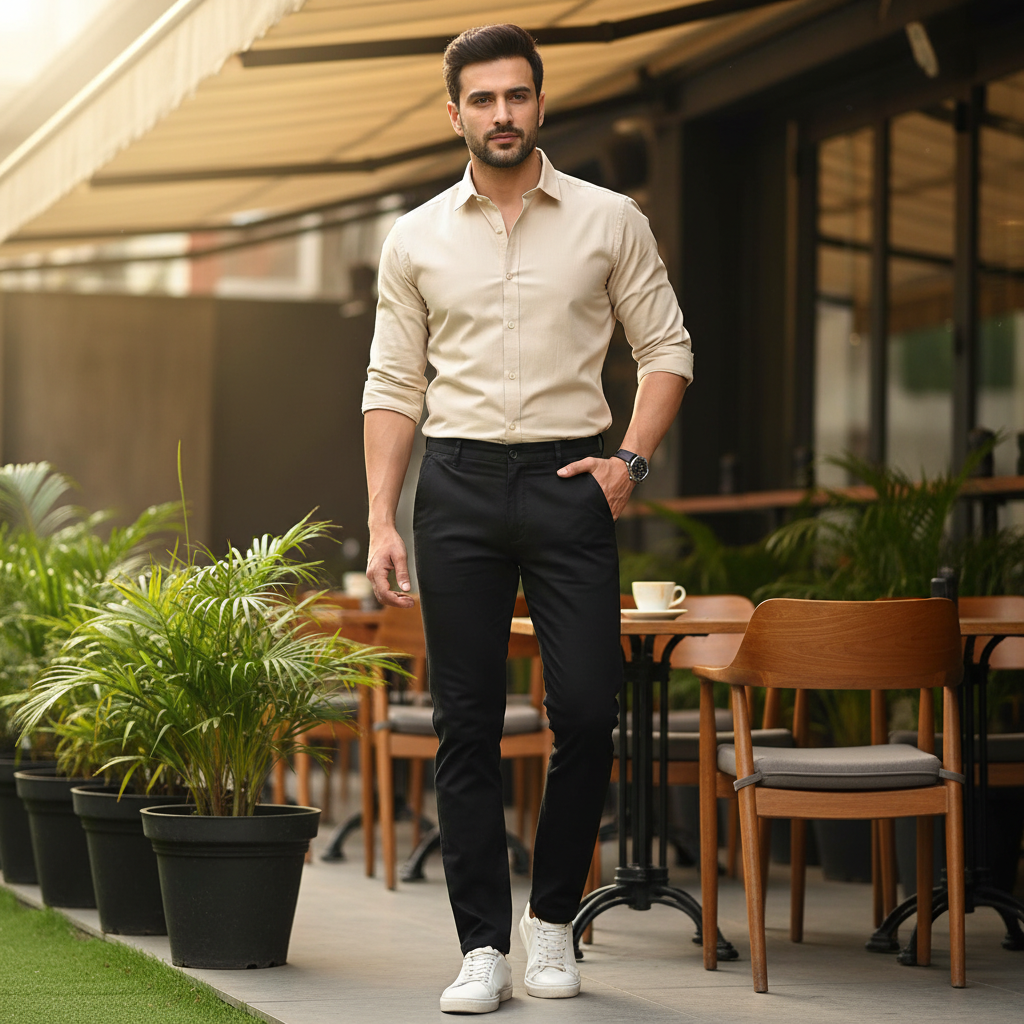 Men's Cotton Trousers - Comfortable Casual Pants (Pack of 3)