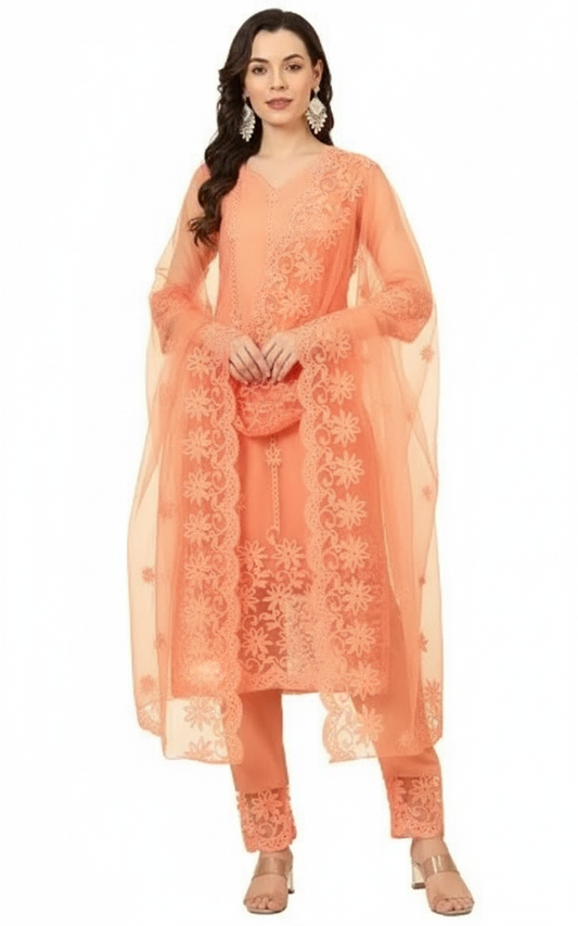 Women's Kurti Set with Dupatta and Bottomwear - Traditional Ethnic Wear