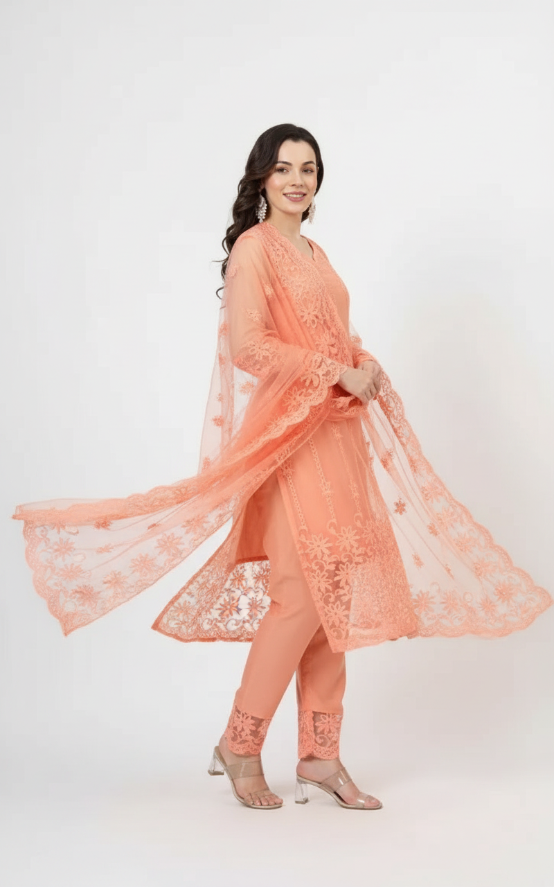 Women's Kurti Set with Dupatta and Bottomwear - Traditional Ethnic Wear