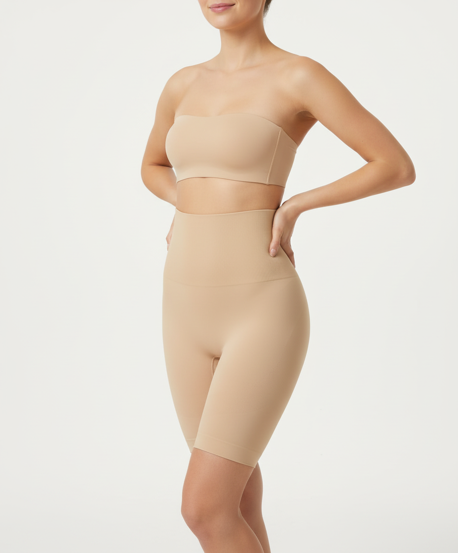 High Waist Tummy Tucker Shapewear for Women - Anti-Rolling Seamless Body Shaper
