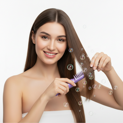 Meneflix Cordless Mini Hair Straightener - Portable Rechargeable Hot Comb 200°C