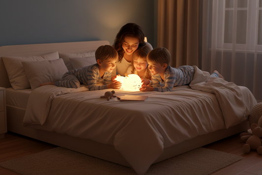 Silicone Nursery Night Light with Touch Control & Battery – Soft Glow LED Lamp for Kids