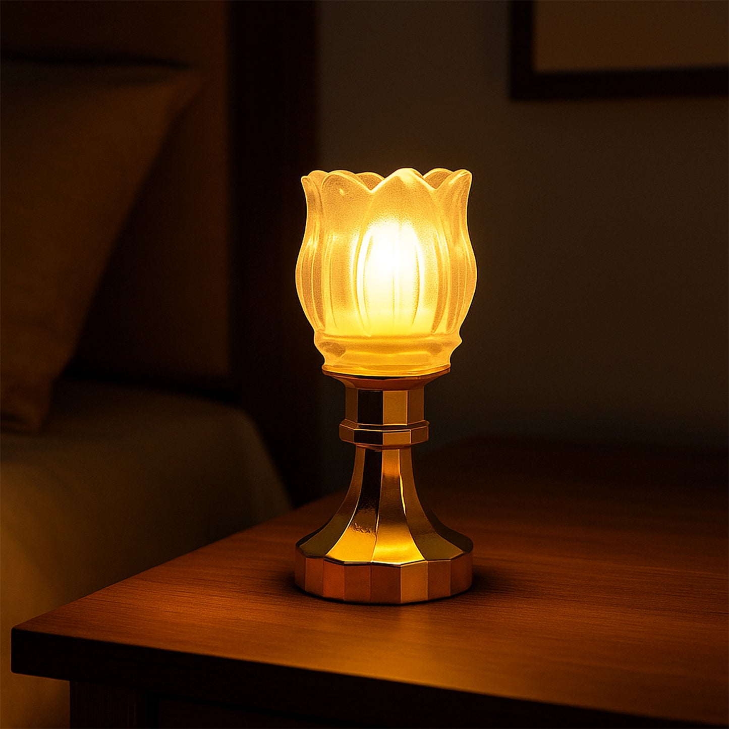 Premium Lotus Shaped Led Decorative Lamp With Stand