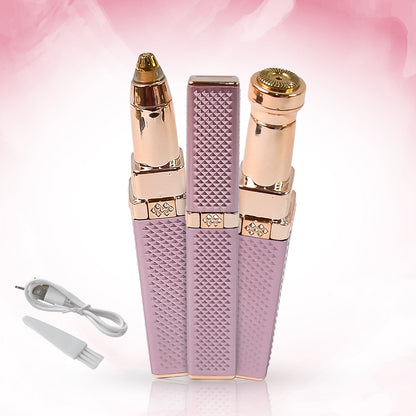 2-in-1 Eyebrow Razor & Facial Hair Remover - Painless Precision Shaver