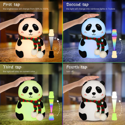Panda Night Lamp, soft Silicone perfect for Gift