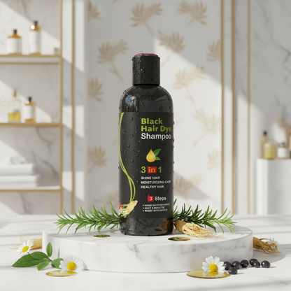 BD BLOSDREAM 3-in-1 Black Hair Shampoo - Natural Color Restoration (100ml Twin Pack)