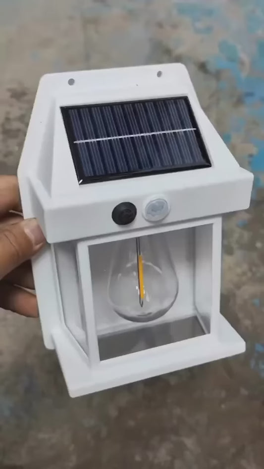 Solar Outdoor Wall Lamp - Waterproof Motion Sensor Light for Fence & Garden Walls