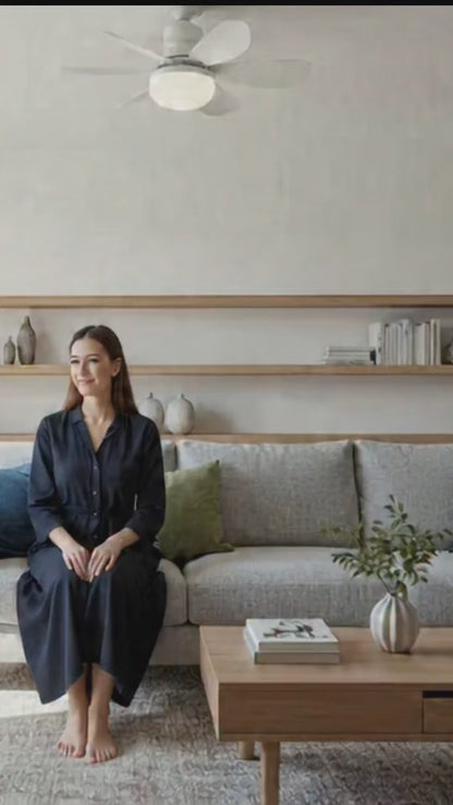 40W LED Ceiling Fan with Remote Control - Modern Energy-Efficient Cooling