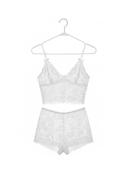 White Babydoll Nightwear for Women - 4XL Size