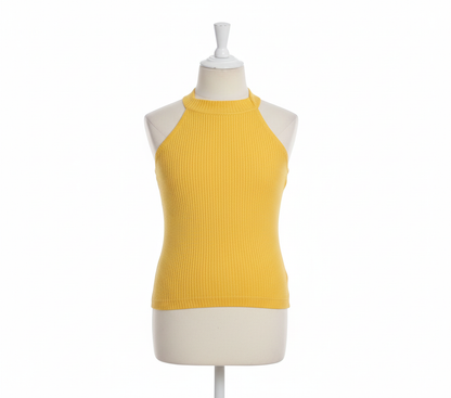 Girls Cotton Blend Solid Top - Yellow (1-10 Years)