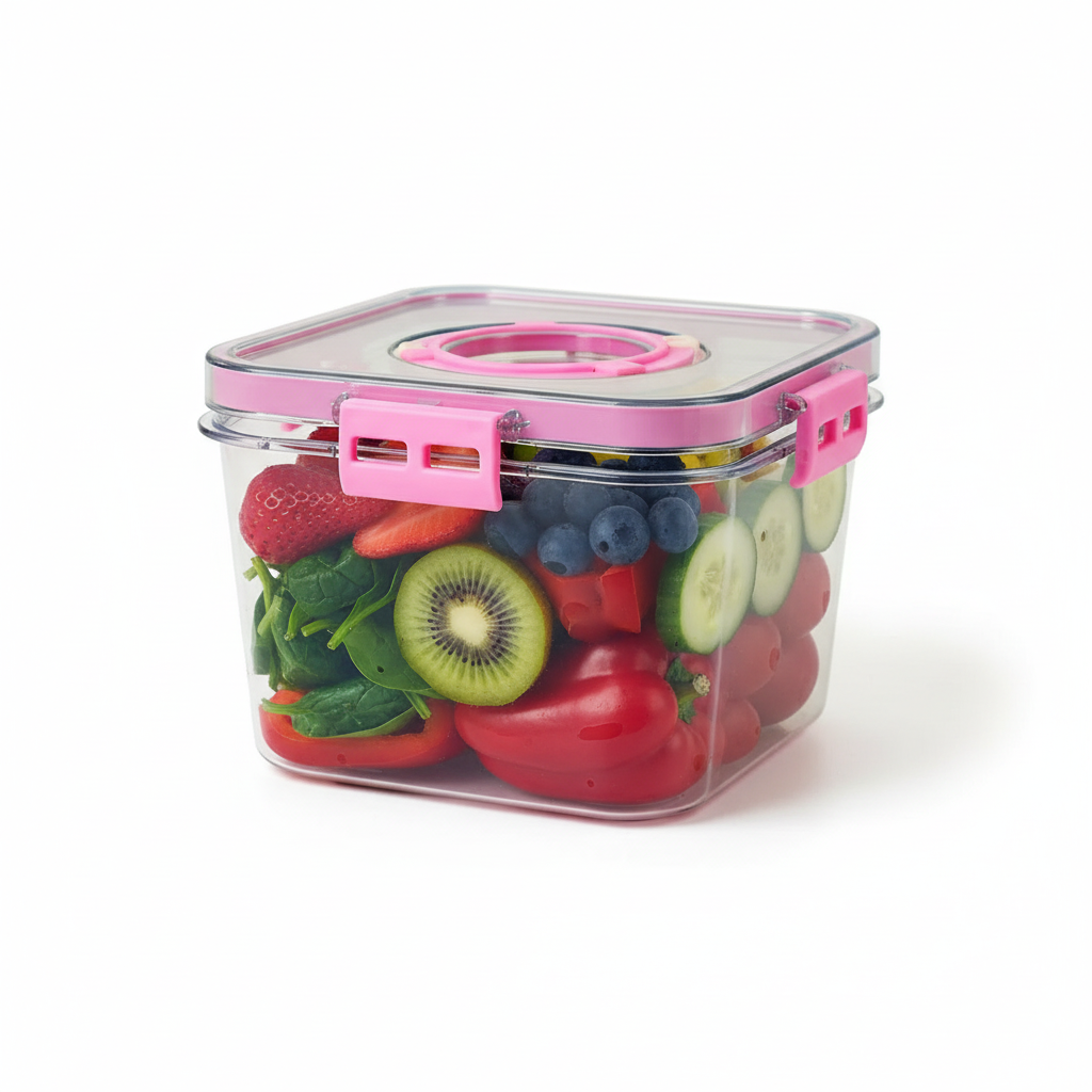 Premium 1400ml Clear Food Storage Container with Airtight Lid