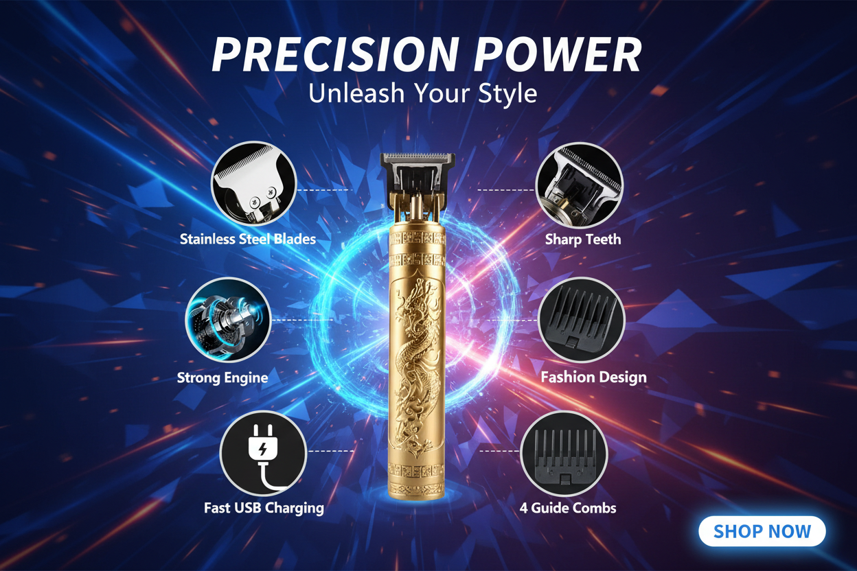 Professional Electric Hair Trimmer - Precision Clipper for Men | Barber-Quality Grooming