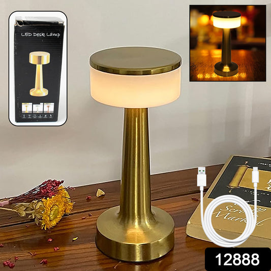 Touch Control LED Desk Lamp - USB Rechargeable Table Lamp with 3 Colors & Dimmable Brightness