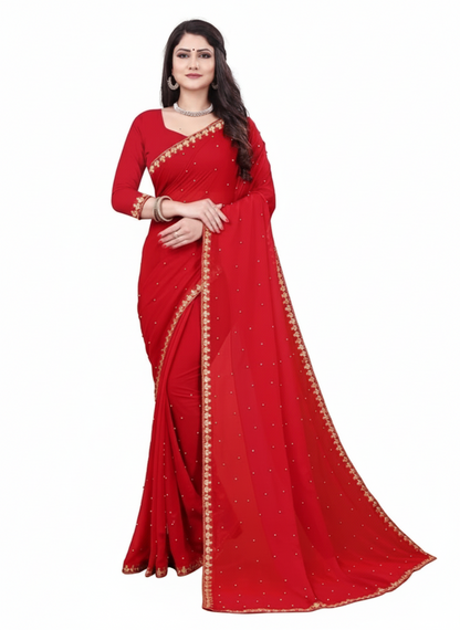 Premium Women's Saree with Blouse - Elegant Traditional Ethnic Wear (6.3M)