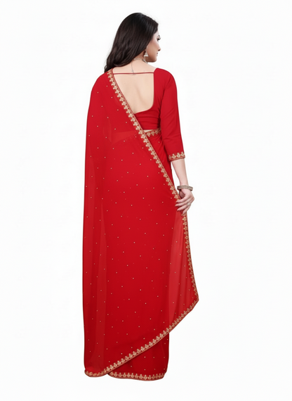 Premium Women's Saree with Blouse - Elegant Traditional Ethnic Wear (6.3M)