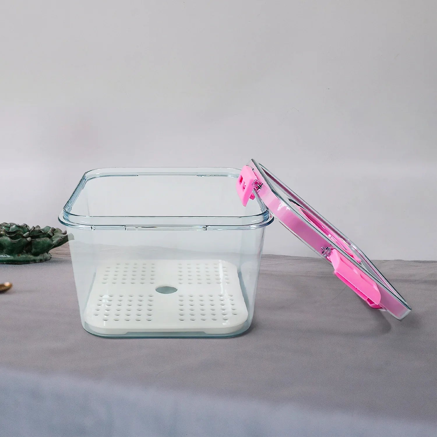 Premium 1400ml Clear Food Storage Container with Airtight Lid