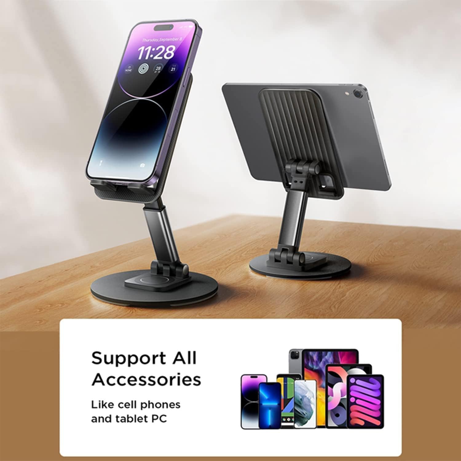 Rotatable and Foldable Phone Holder