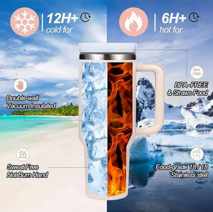 Lifelong Double Walled Vacuum Insulated Tumbler with Straw - Premium Stainless Steel