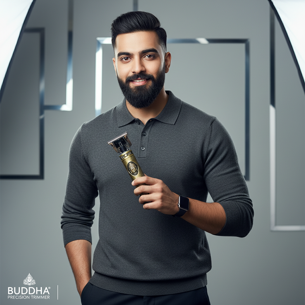 Professional Rechargeable Hair & Beard Trimmer for Men - Electric Grooming Kit