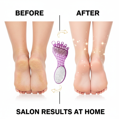 4-in-1 Pedicure Foot Care Tool - Pumice Stone, Brush, Scrubber & File | Callus Remover