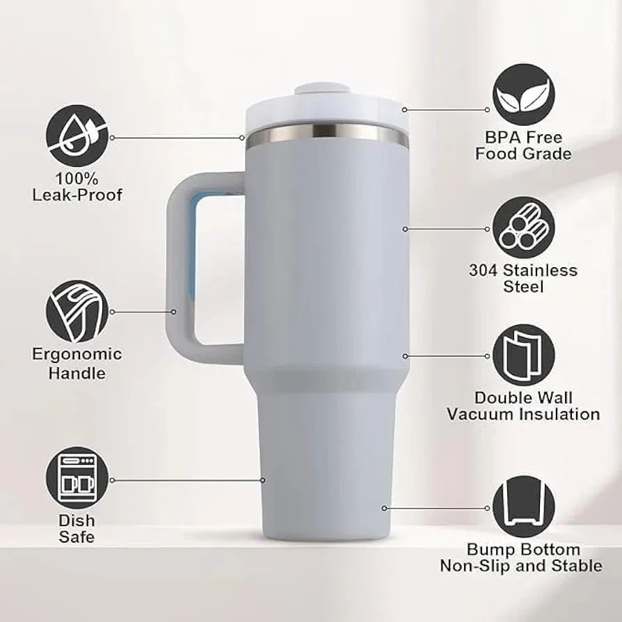 Lifelong Double Walled Vacuum Insulated Tumbler with Straw - Premium Stainless Steel