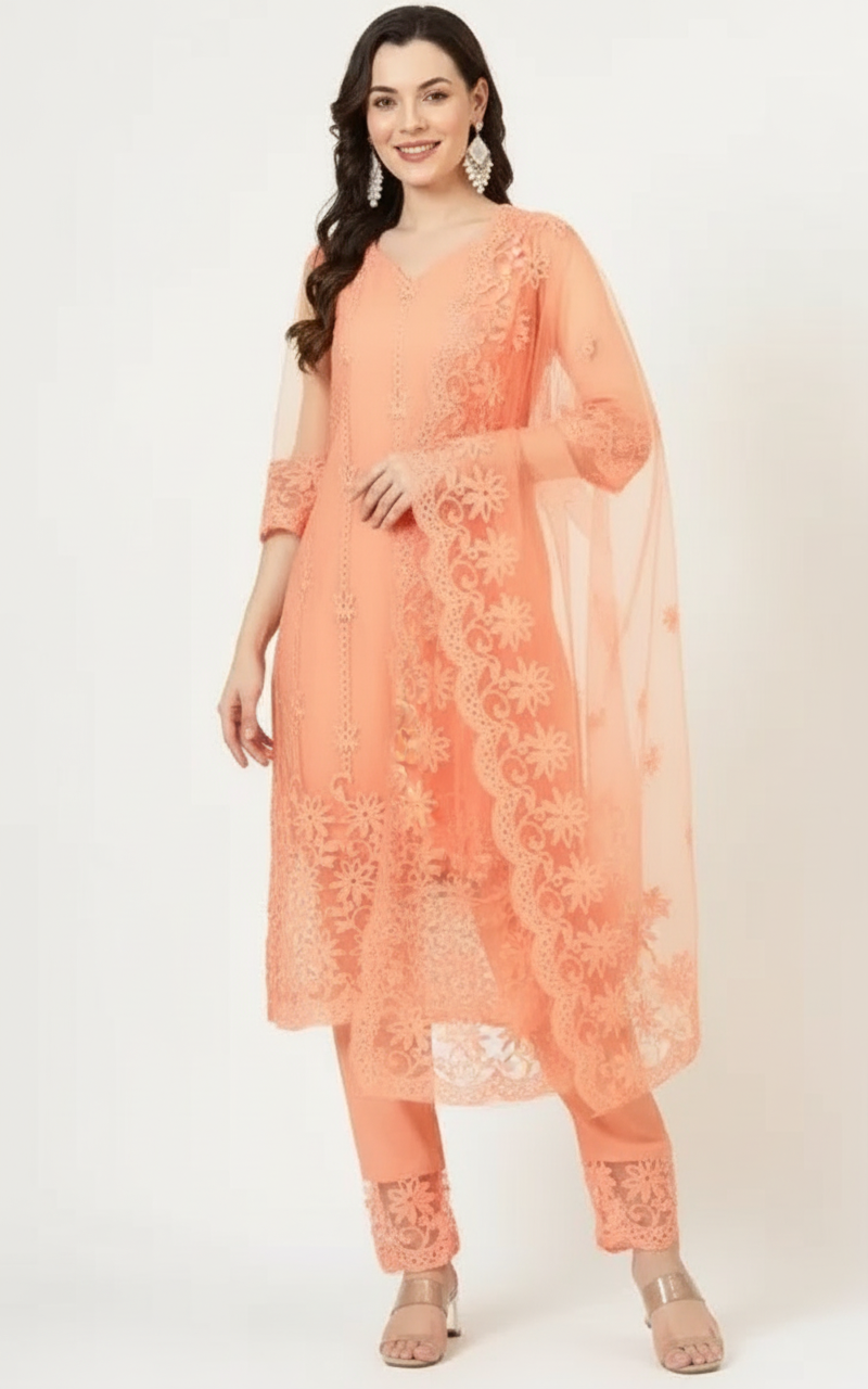 Women's Kurti Set with Dupatta and Bottomwear - Traditional Ethnic Wear