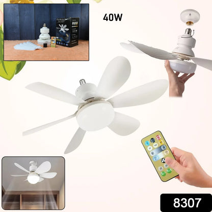 40W LED Ceiling Fan with Remote Control - Modern Energy-Efficient Cooling